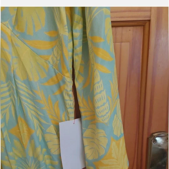 FAB NEVER FULLY DRESSED - ANGIE DRESS in BLUE PALM PRINT - US16 - NEW WITH TAGS! - Picture 12 of 13